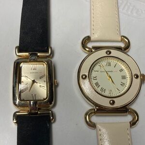 Lot of 2 Isaac Mizrahi Live watches, untested, needs batteries